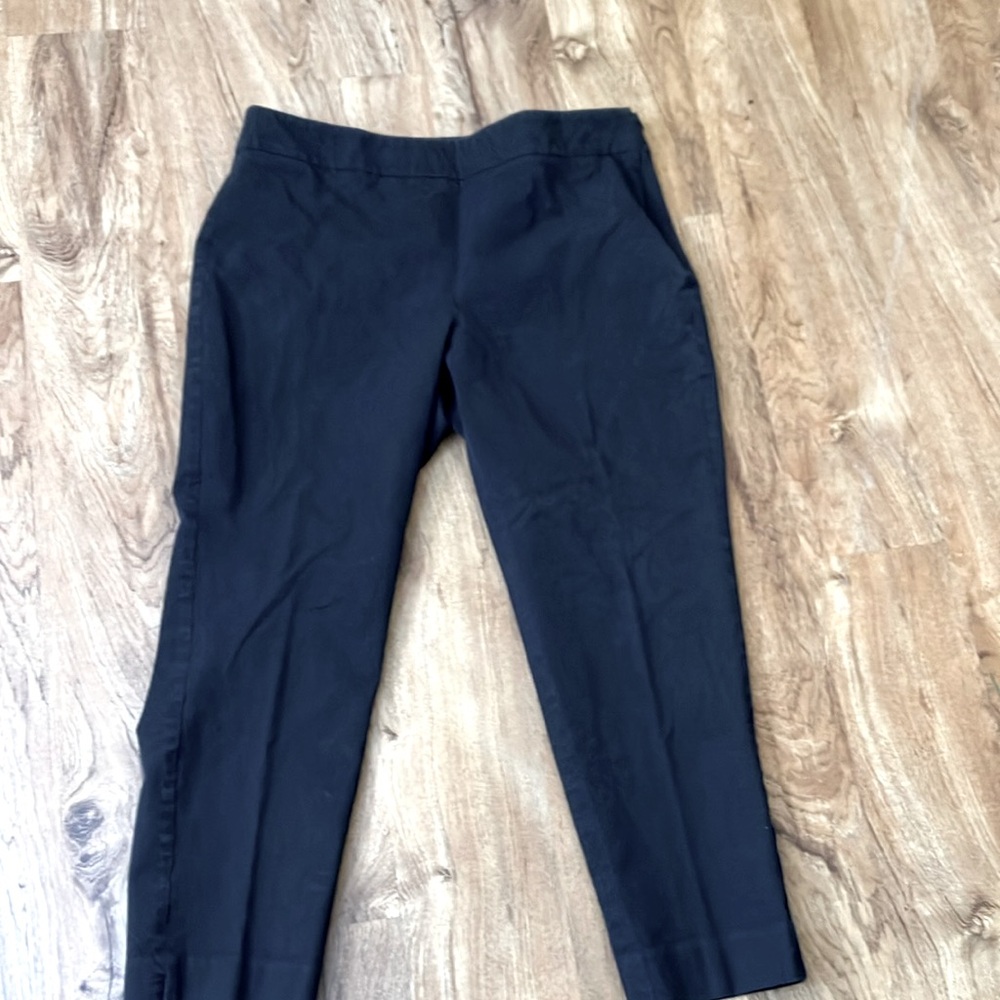 Talbots Chatham ankle pants size 16 curvy navy blue chino twill